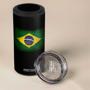 Brazilian Pride Latin America Vintage Brazil Flag 4 in 1 Can Cooler Tumbler TS11 Print Your Wear