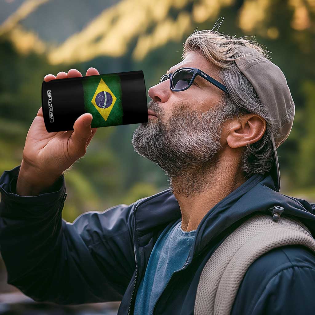 Brazilian Pride Latin America Vintage Brazil Flag 4 in 1 Can Cooler Tumbler TS11 Print Your Wear