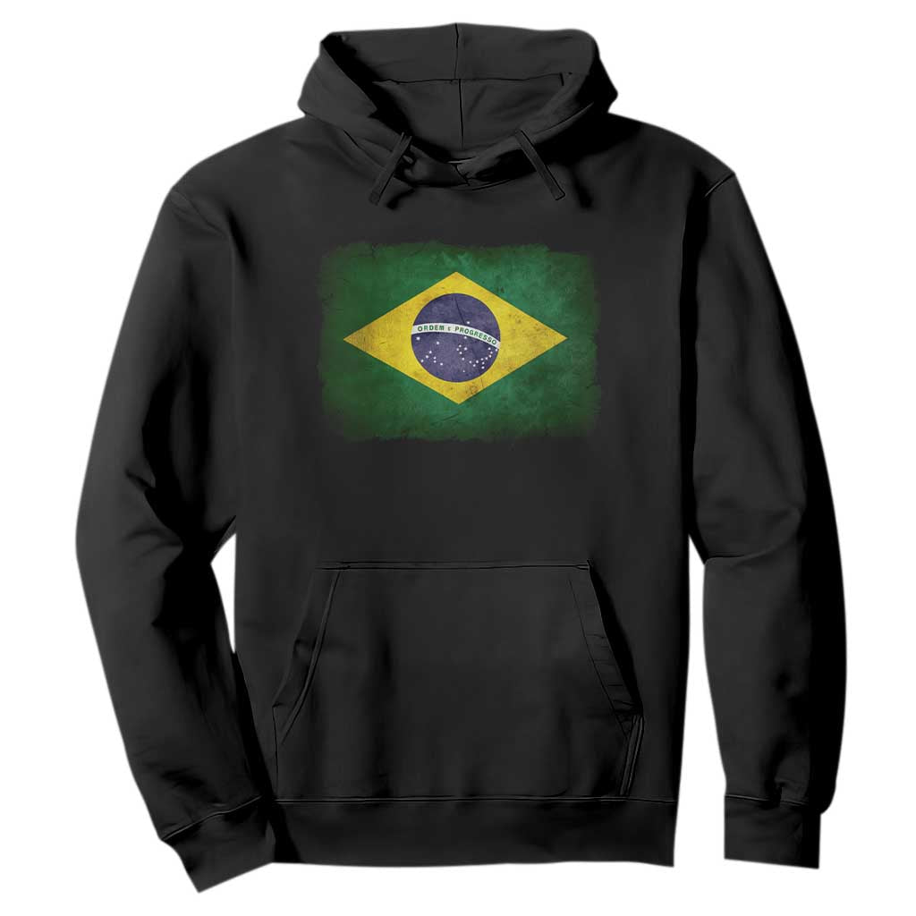 Brazilian Pride Latin America Vintage Brazil Flag Hoodie TS11 Black Print Your Wear