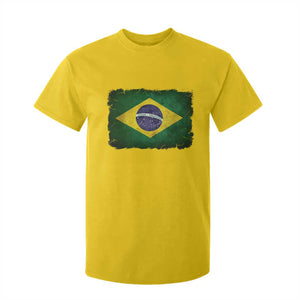 Brazilian Pride Latin America Vintage Brazil Flag T Shirt For Kid - Print Your Wear