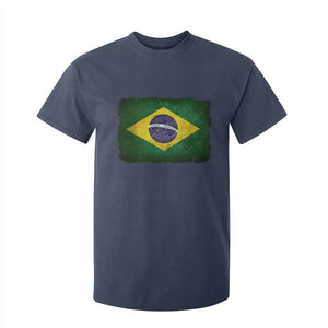 Brazilian Pride Latin America Vintage Brazil Flag T Shirt For Kid - Print Your Wear