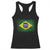 Brazilian Pride Latin America Vintage Brazil Flag Racerback Tank Top - Print Your Wear