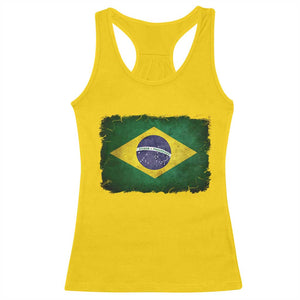 Brazilian Pride Latin America Vintage Brazil Flag Racerback Tank Top TS11 Daisy Print Your Wear