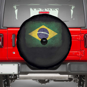 Brazilian Pride Latin America Vintage Brazil Flag Spare Tire Cover TS11 Black Print Your Wear