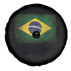 Brazilian Pride Latin America Vintage Brazil Flag Spare Tire Cover TS11 Print Your Wear