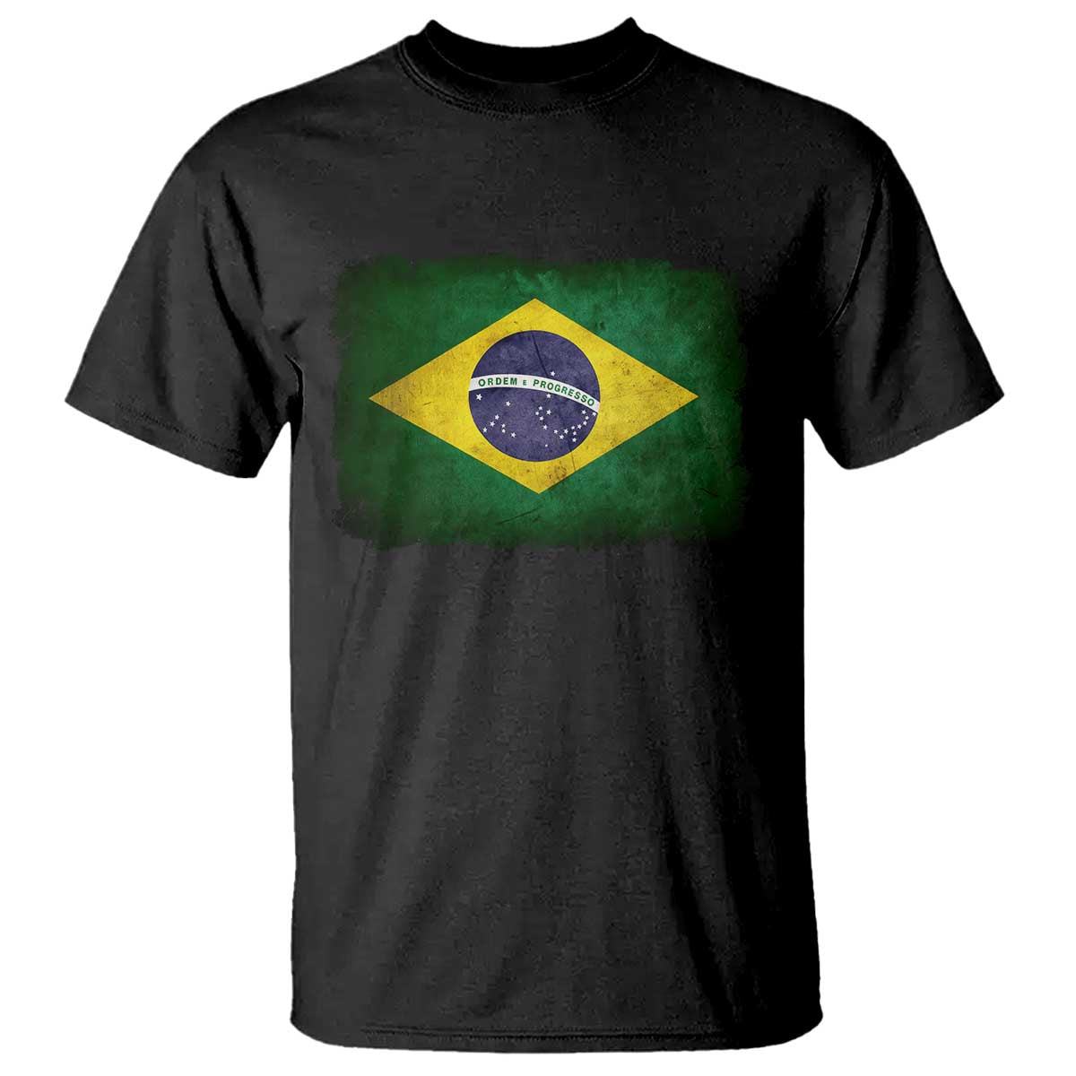 Brazilian Pride Latin America Vintage Brazil Flag T Shirt TS11 Black Print Your Wear