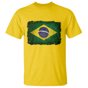 Brazilian Pride Latin America Vintage Brazil Flag T Shirt - Print Your Wear