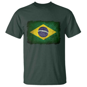 Brazilian Pride Latin America Vintage Brazil Flag T Shirt TS11 Dark Forest Green Print Your Wear