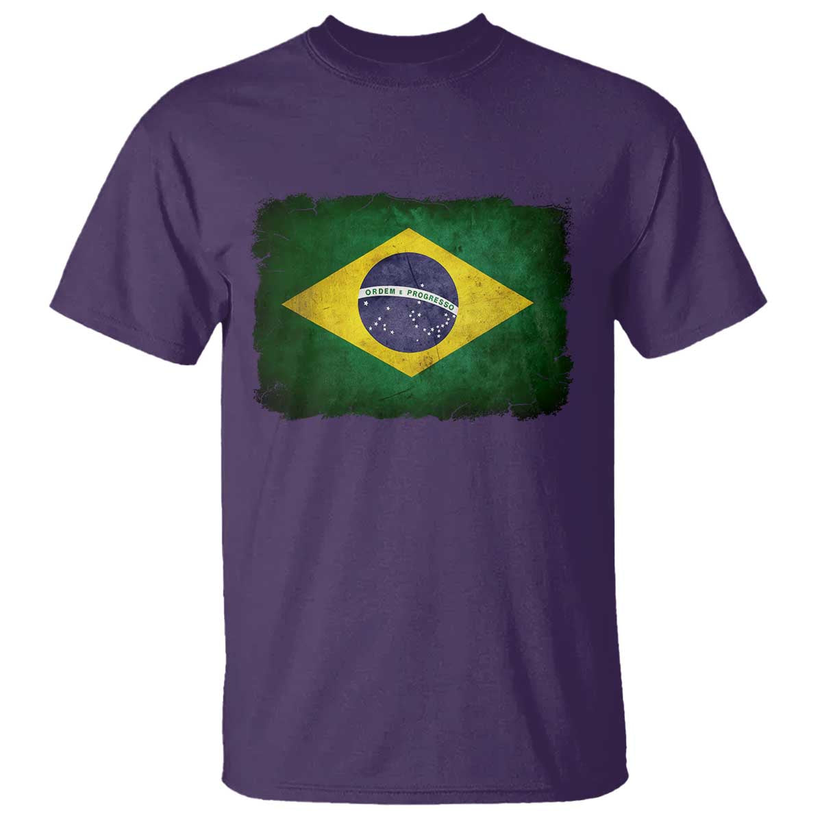 Brazilian Pride Latin America Vintage Brazil Flag T Shirt TS11 Purple Print Your Wear