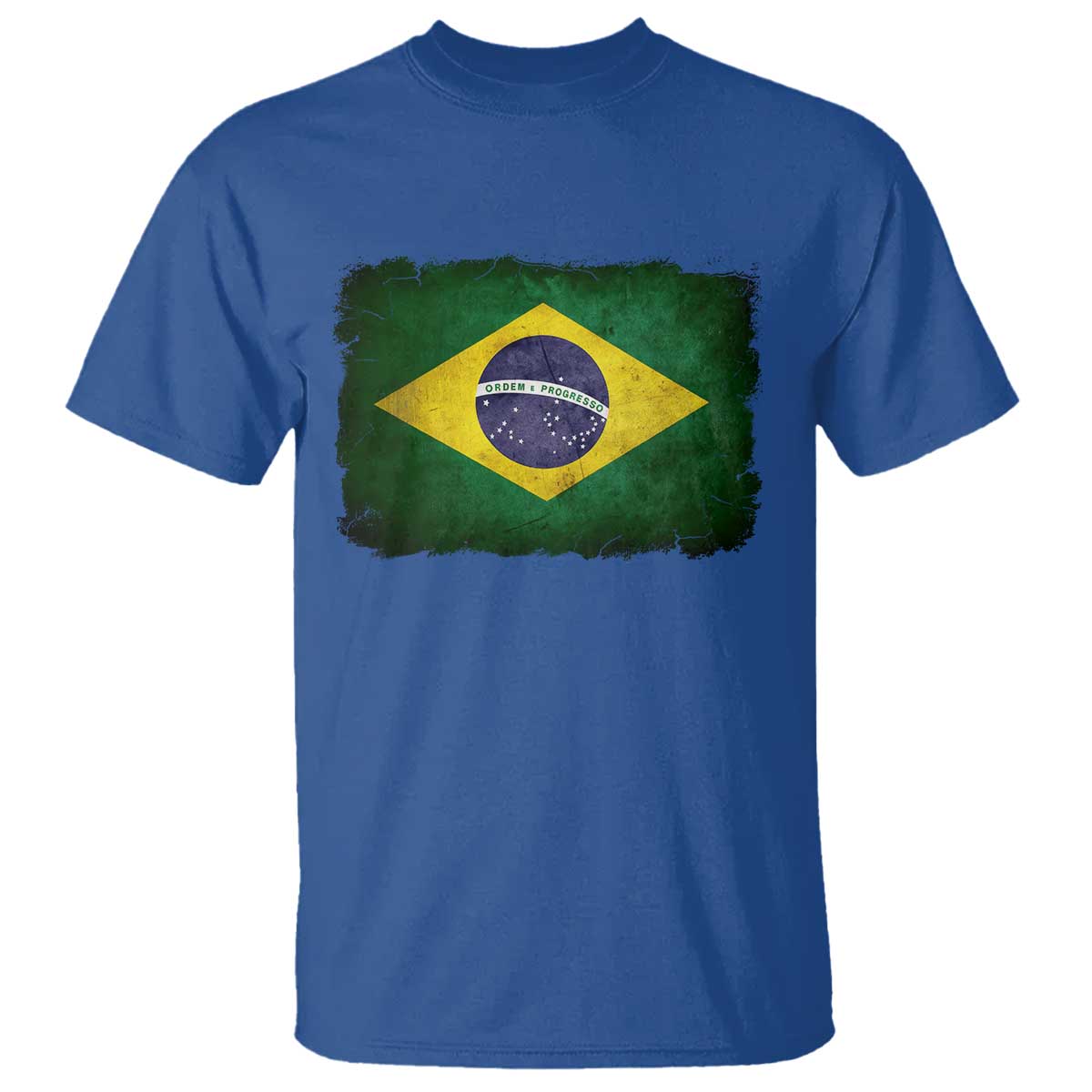 Brazilian Pride Latin America Vintage Brazil Flag T Shirt TS11 Royal Blue Print Your Wear