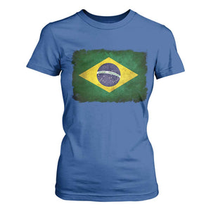 Brazilian Pride Latin America Vintage Brazil Flag T Shirt For Women - Print Your Wear