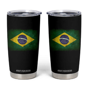 Brazilian Pride Latin America Vintage Brazil Flag Tumbler Cup TS11 Black Print Your Wear