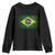 Brazilian Pride Latin America Vintage Brazil Flag Youth Sweatshirt TS11 Black Print Your Wear