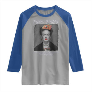 Frida Kahlo Raglan Shirt Feet What Do I Need You For When I Have Wings To Fly TS11 Sport Gray Royal Print Your Wear