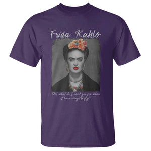 Frida Kahlo T Shirt Feet What Do I Need You For When I Have Wings To Fly TS11 Purple Print Your Wear