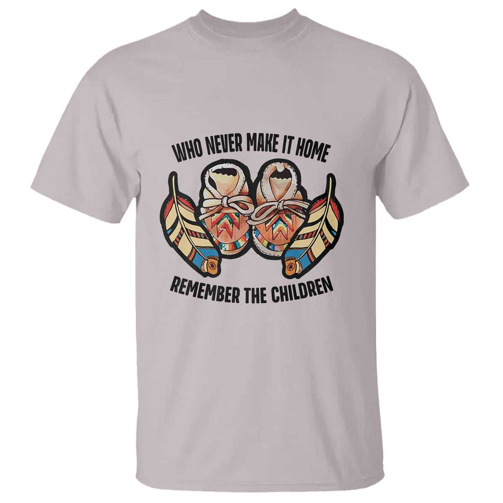 Native American T Shirt Remember The Children Who Never Make It Home Shoes Papoose TS11 Ice Gray Print Your Wear