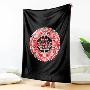 Indigenous Children Throw Blanket Together We Stand In Remembrance Unity Day Papoose Maple Leaf Native American TS11 Print Your Wear