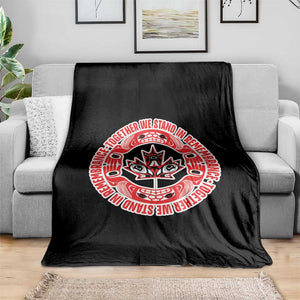 Indigenous Children Throw Blanket Together We Stand In Remembrance Unity Day Papoose Maple Leaf Native American TS11 Print Your Wear