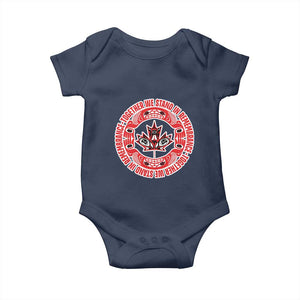 Indigenous Children Baby Onesie Together We Stand In Remembrance Unity Day Papoose Maple Leaf Native American TS11 Navy Print Your Wear