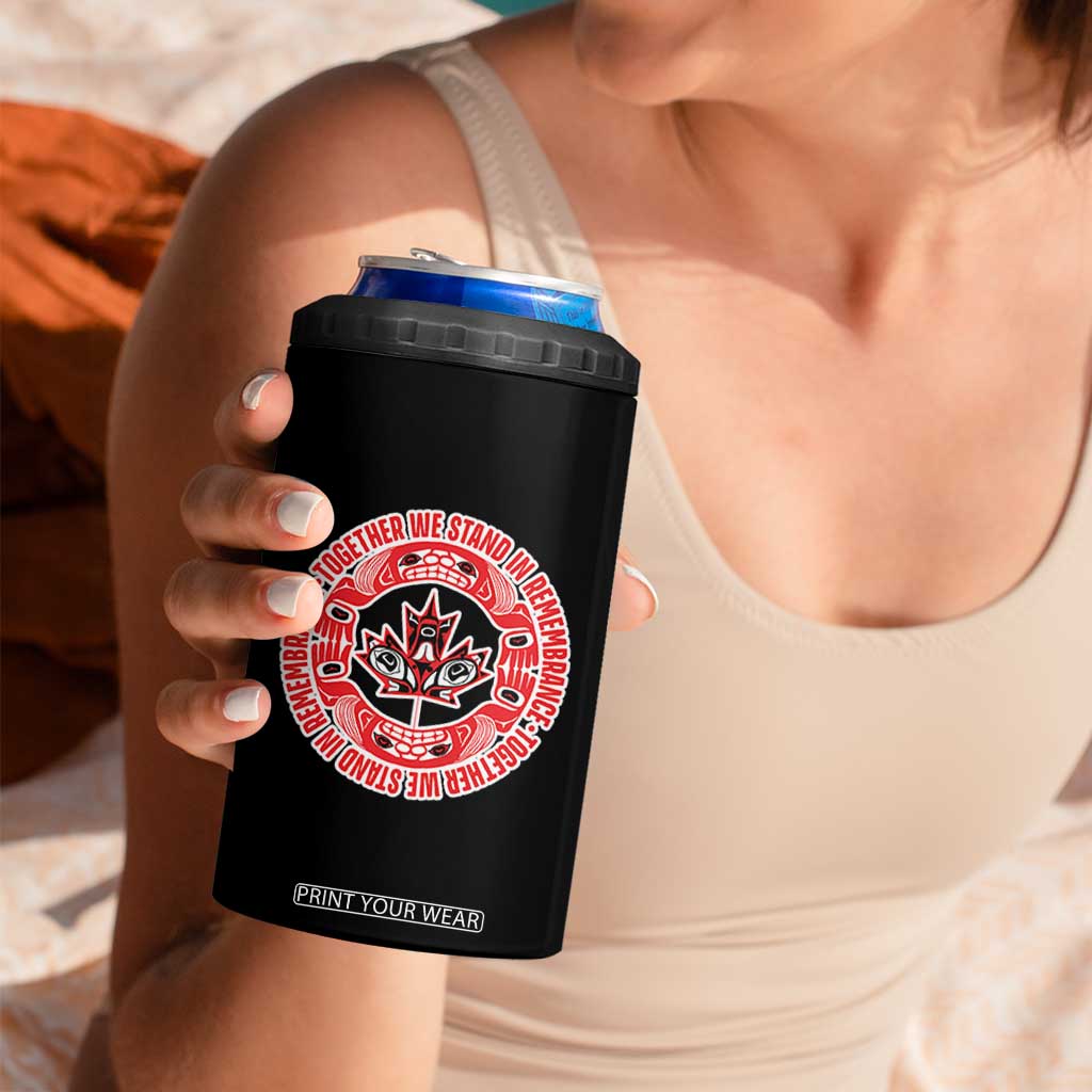 Indigenous Children 4 in 1 Can Cooler Tumbler Together We Stand In Remembrance Unity Day Papoose Maple Leaf Native American TS11 Print Your Wear