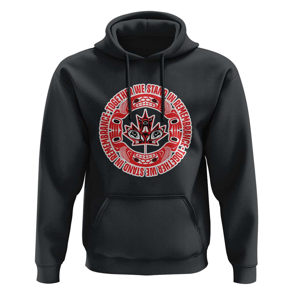 Indigenous Children Hoodie Together We Stand In Remembrance Unity Day Papoose Maple Leaf Native American TS11 Black Print Your Wear