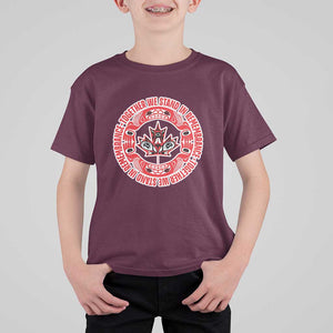 Indigenous Children T Shirt For Kid Together We Stand In Remembrance Unity Day Papoose Maple Leaf Native American TS11 Maroon Print Your Wear