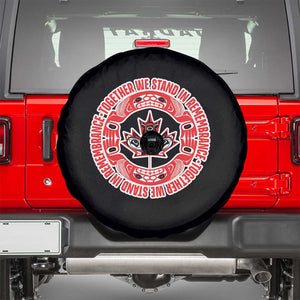Indigenous Children Spare Tire Cover Together We Stand In Remembrance Unity Day Papoose Maple Leaf Native American TS11 Black Print Your Wear
