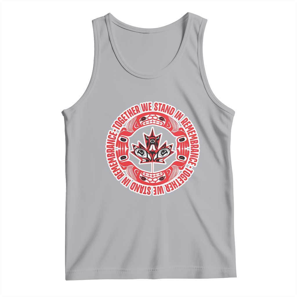 Indigenous Children Tank Top Together We Stand In Remembrance Unity Day Papoose Maple Leaf Native American TS11 Athletic Heather Print Your Wear