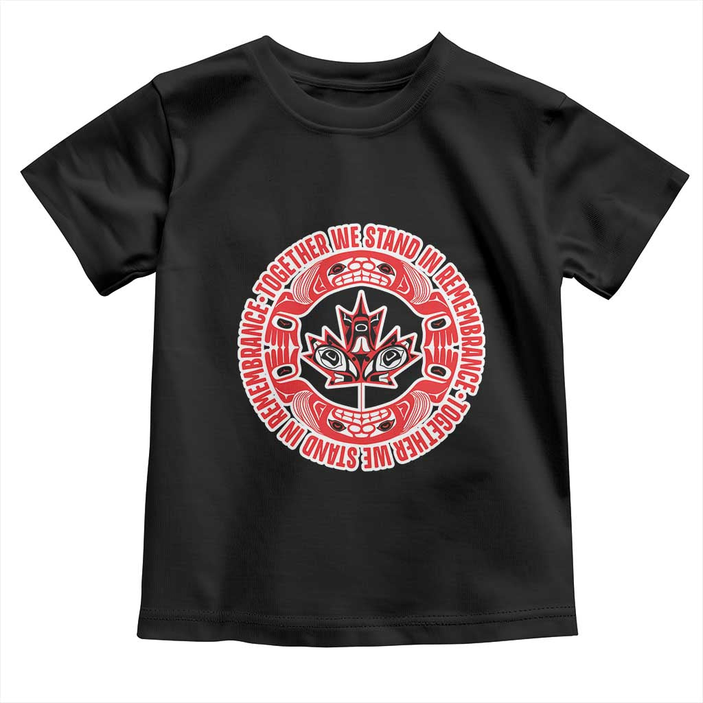 Indigenous Children Toddler T Shirt Together We Stand In Remembrance Unity Day Papoose Maple Leaf Native American TS11 Black Print Your Wear