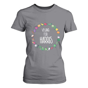Harris Supporter 2024 T Shirt For Women Vegans For Kamala Vegeterian Veggies TS11 Charcoal Print Your Wear