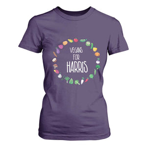Harris Supporter 2024 T Shirt For Women Vegans For Kamala Vegeterian Veggies TS11 Purple Print Your Wear