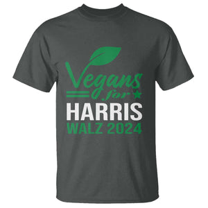 Kamala Supporter 2024 T Shirt Vegans For Harris Walz 2024 Veggies TS11 Dark Heather Print Your Wear