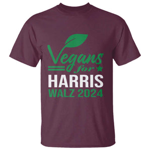 Kamala Supporter 2024 T Shirt Vegans For Harris Walz 2024 Veggies TS11 Maroon Print Your Wear