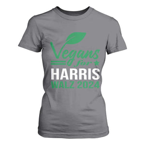 Kamala Supporter 2024 T Shirt For Women Vegans For Harris Walz 2024 Veggies TS11 Charcoal Print Your Wear