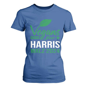 Kamala Supporter 2024 T Shirt For Women Vegans For Harris Walz 2024 Veggies TS11 Royal Blue Print Your Wear