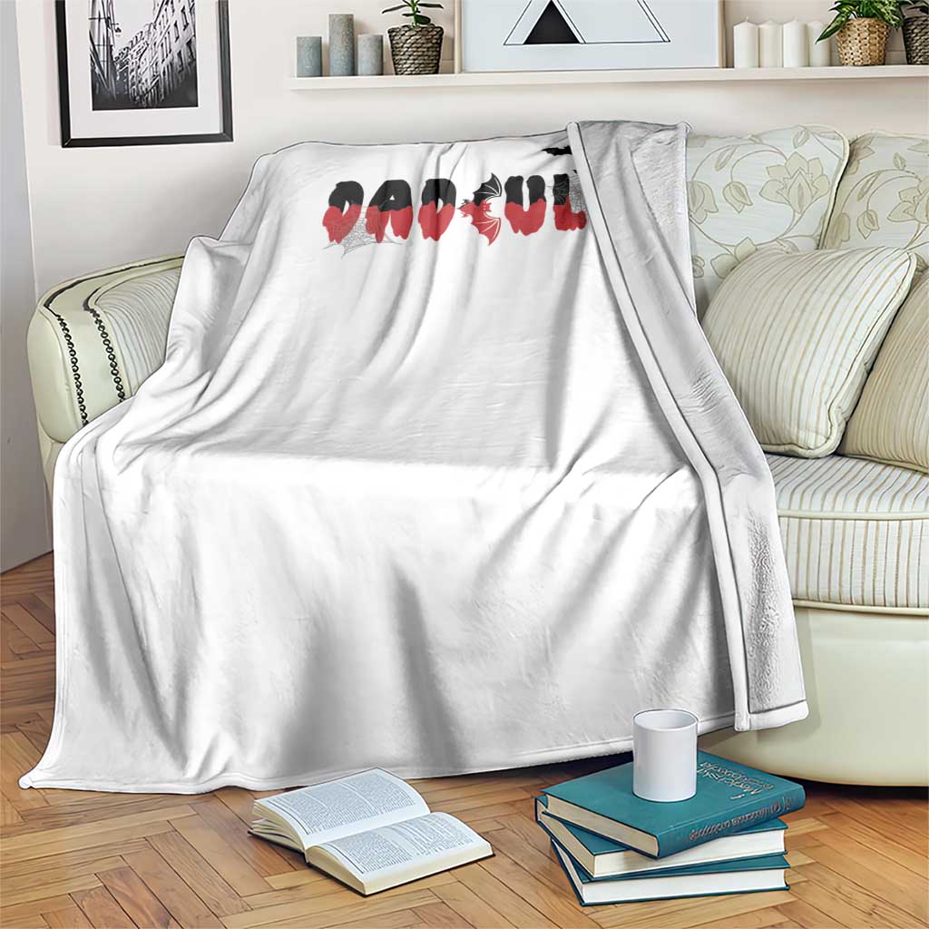 Halloween Couple Matching Throw Blanket Dadcula Couples Daddy Husband Vampire Bat Spider Web TS11 Print Your Wear