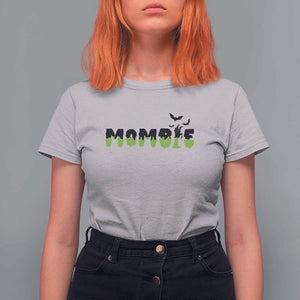 Halloween Couple Matching T Shirt For Women Mombie Couples Mommy Wife Zombie Hand Bat TS11 Ice Gray Print Your Wear