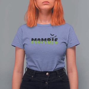 Halloween Couple Matching T Shirt For Women Mombie Couples Mommy Wife Zombie Hand Bat TS11 Violet Print Your Wear