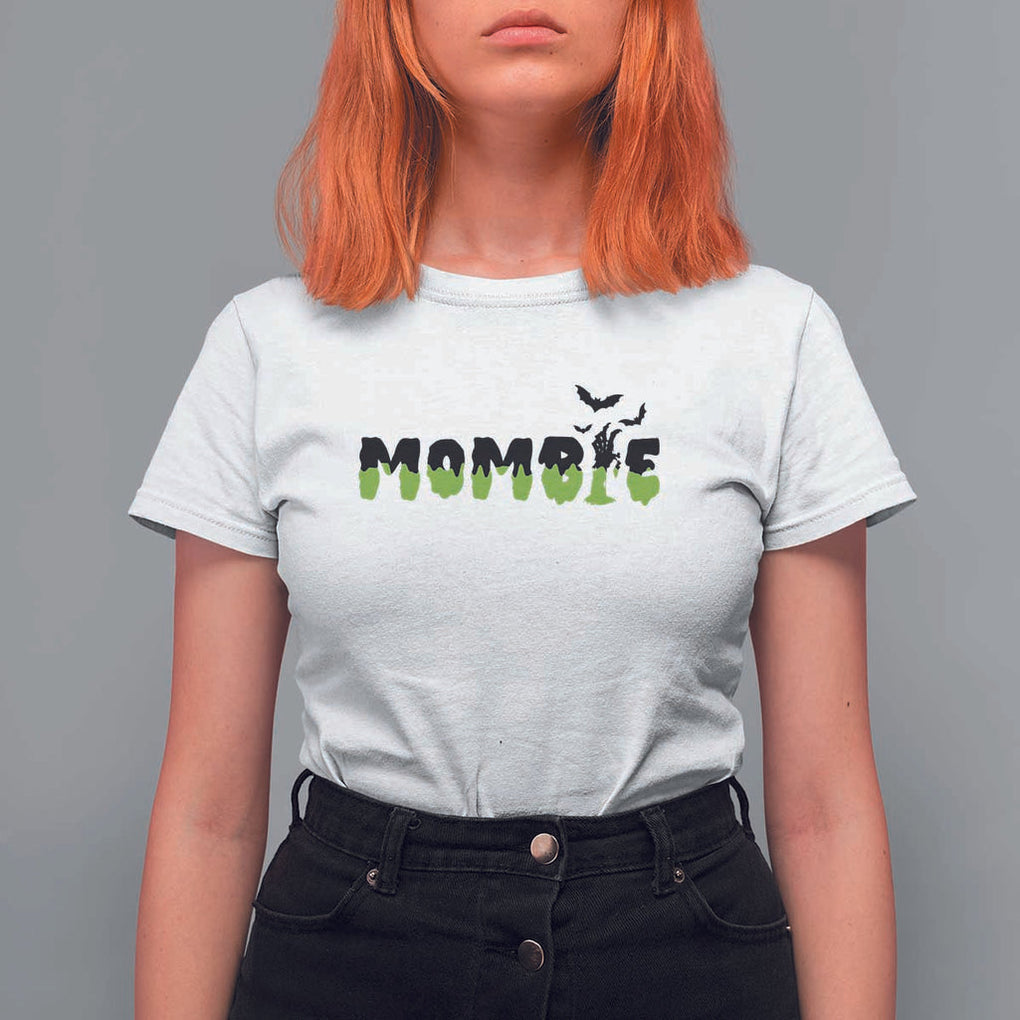 Halloween Couple Matching T Shirt For Women Mombie Couples Mommy Wife Zombie Hand Bat TS11 White Print Your Wear