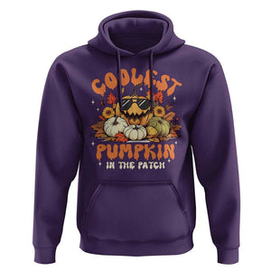 Funny Halloween Hoodie Coolest Pumpkin In The Patch Autumn Maple Leaf Flower TS11 Purple Print Your Wear
