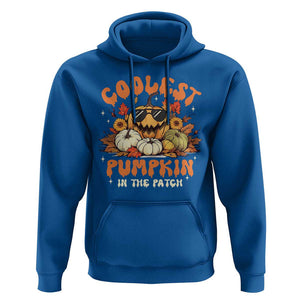 Funny Halloween Hoodie Coolest Pumpkin In The Patch Autumn Maple Leaf Flower TS11 Royal Blue Print Your Wear