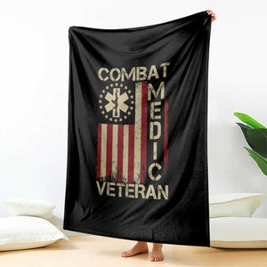Combat Medic Veteran Throw Blanket Medical Military Vintage American Flag TS11 Print Your Wear