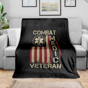 Combat Medic Veteran Throw Blanket Medical Military Vintage American Flag TS11 Print Your Wear