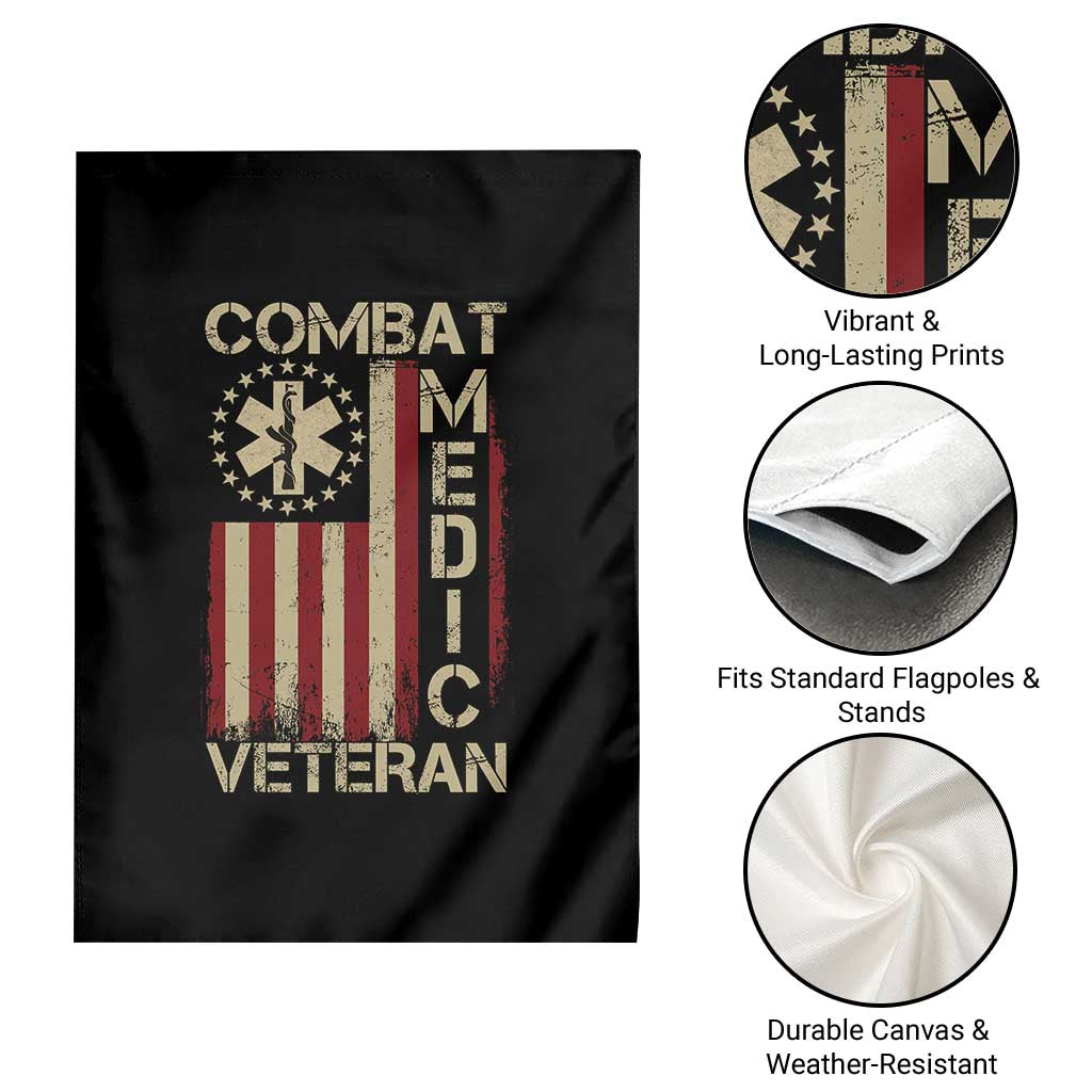 Combat Medic Veteran Garden Flag Medical Military Vintage American Flag TS11 Print Your Wear