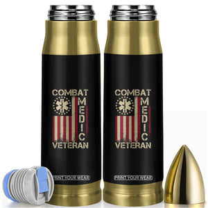 Combat Medic Veteran Bullet Tumbler Medical Military Vintage American Flag TS11 Black Print Your Wear