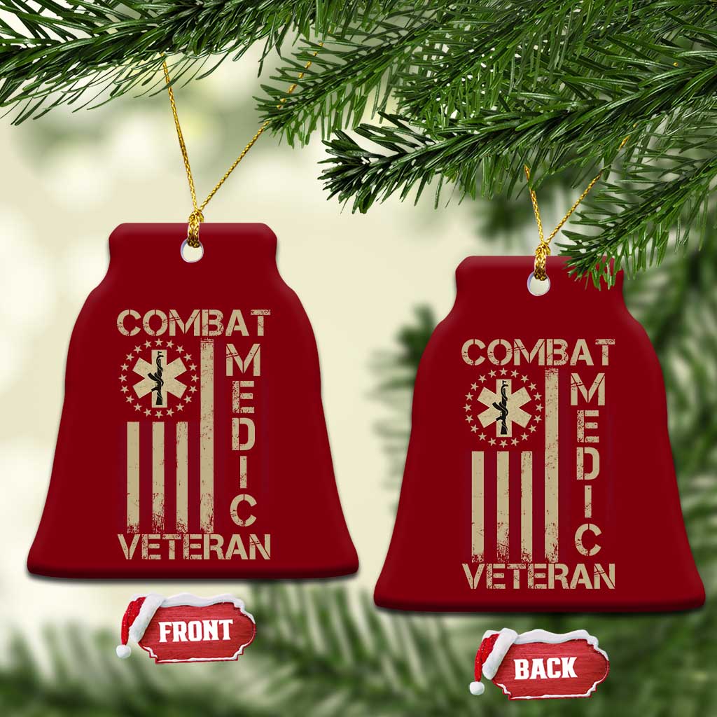 Combat Medic Veteran Ceramic Ornament Medical Military Vintage American Flag TS11 Print Your Wear