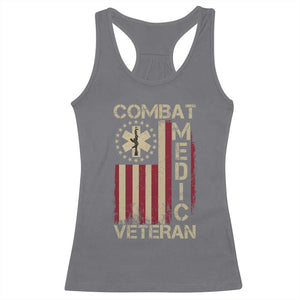 Combat Medic Veteran Racerback Tank Top Medical Military Vintage American Flag TS11 Charcoal Print Your Wear