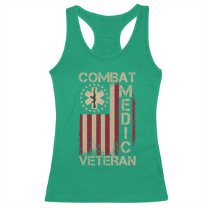 Combat Medic Veteran Racerback Tank Top Medical Military Vintage American Flag TS11 Irish Green Print Your Wear