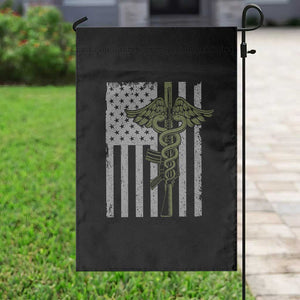 Combat Medic Soldier Garden Flag Caduceus Vintage American Flag TS11 Print Your Wear
