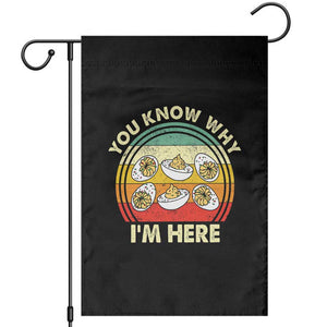 Funny Thanksgiving Deviled Eggs Garden Flag You Know Why I Am Here Easter Day TS11 Black Print Your Wear